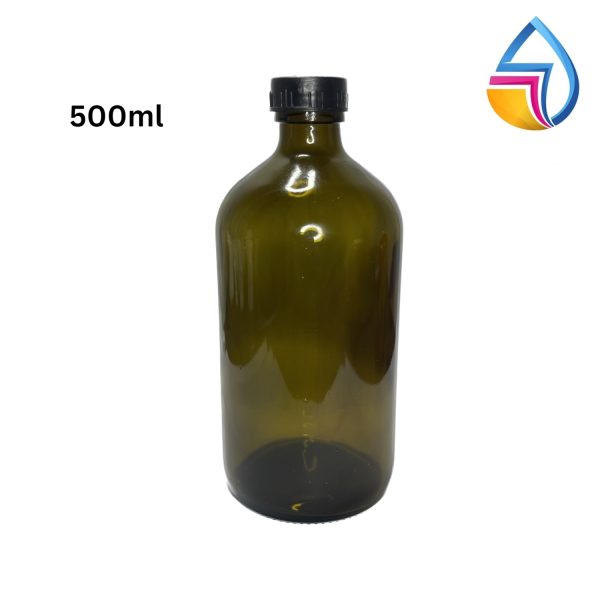 Amber Brown Glass Bottle - Image 15