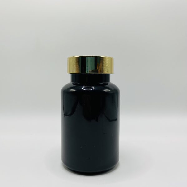 150ml – Black Glossy Bottle with Light Gold Cap