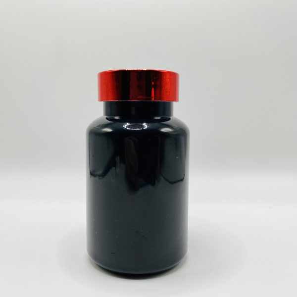 150ml – Black Glossy Bottle with Metallic Red Cap