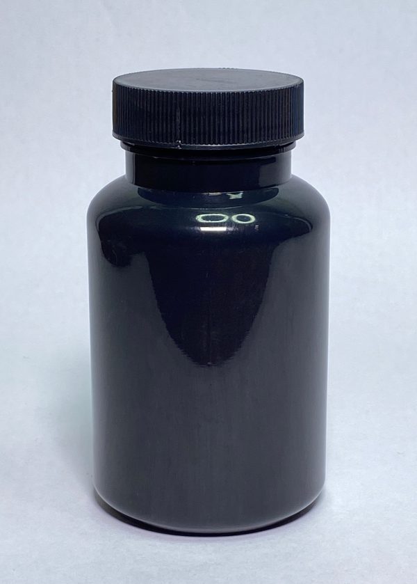 150ml - Black Glossy Bottle with Black Cap