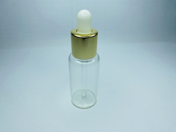 Transparent Cylinder Glass Gold Lid Dropper - Image 4