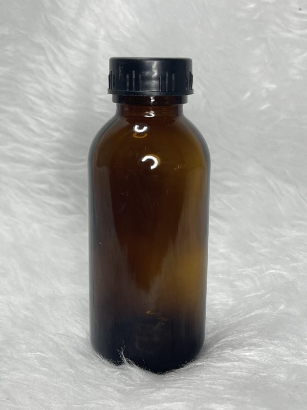 Amber Brown Glass Bottle - Image 3