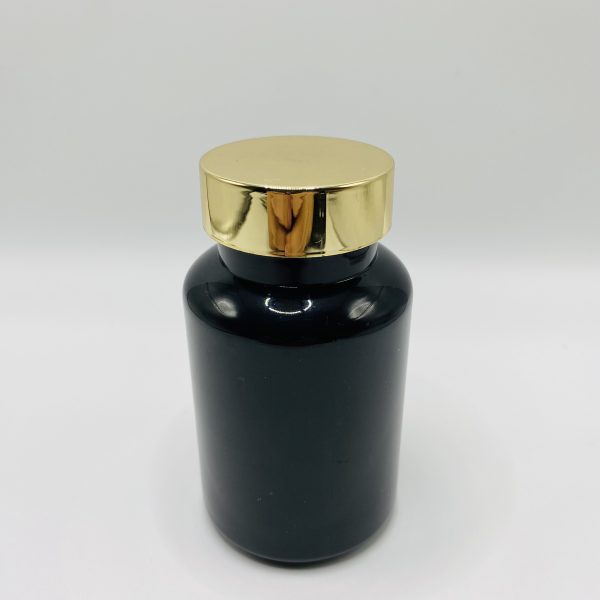 150ml – Black Glossy Bottle with Light Gold Cap