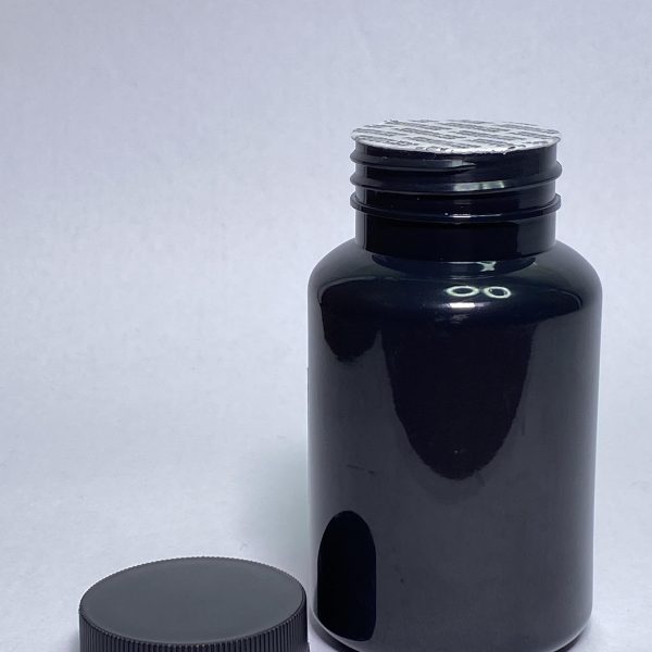 150ml – Black Glossy Bottle with Black Cap