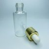 Transparent Cylinder Glass Gold Lid Dropper - Image 3