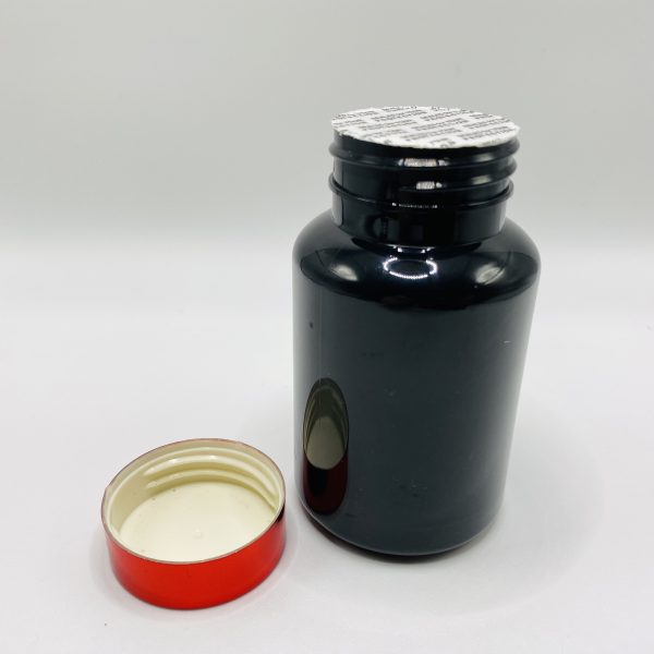 150ml - Black Glossy Bottle with Metallic Red Cap - Image 3