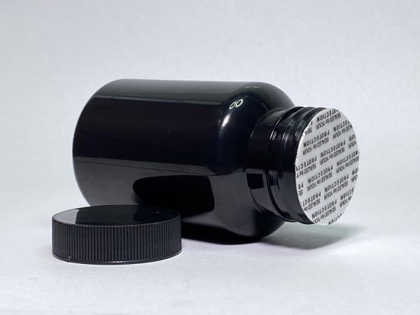 150ml - Black Glossy Bottle with Black Cap - Image 3