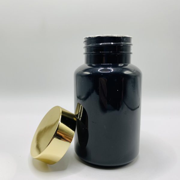 150ml - Black Glossy Bottle with Light Gold Cap - Image 3