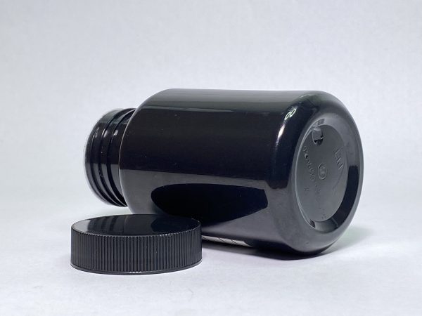 150ml - Black Glossy Bottle with Black Cap - Image 4