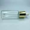 Transparent Cylinder Glass Gold Lid Dropper - Image 2