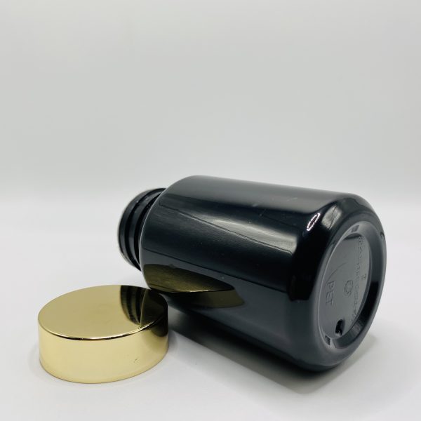 150ml - Black Glossy Bottle with Light Gold Cap - Image 4