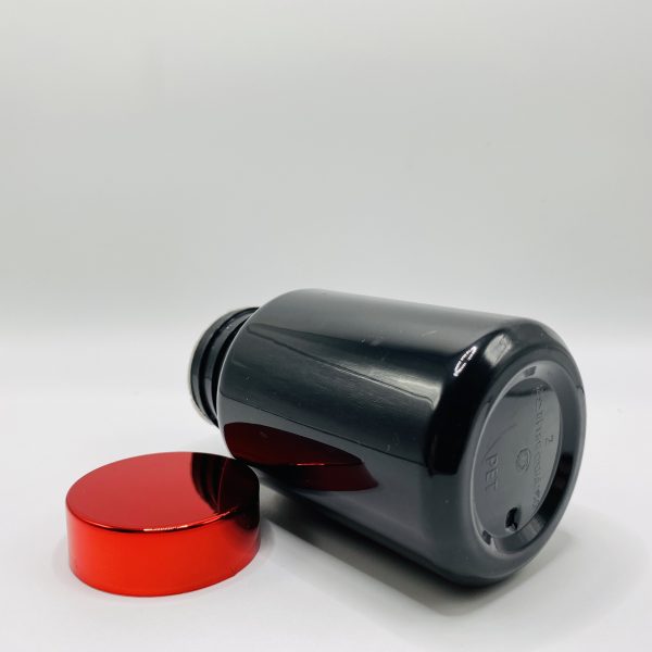 150ml - Black Glossy Bottle with Metallic Red Cap - Image 5