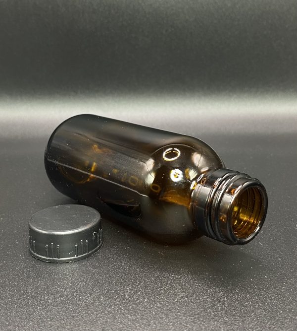 Amber Brown Glass Bottle - Image 9