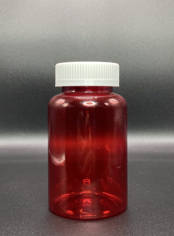 250ml - Transparent Red Bottle with Push & Turn Cap