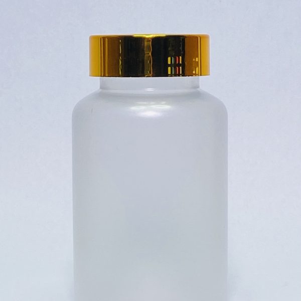 150ml – Frosted Matte Bottle with Metallic Gold Cap