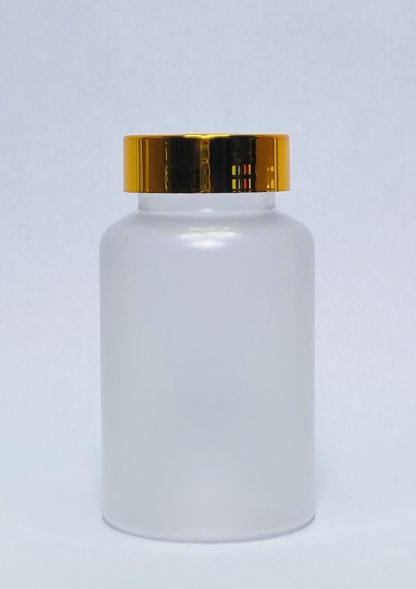 150ml - Frosted Matte Bottle with Metallic Gold Cap