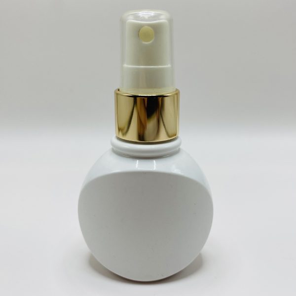 50ml - Wide Opaque White with Gold Lid Sprayer