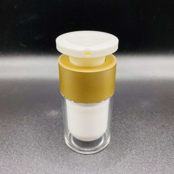 30ml - Acrylic Airless Pump Bottle Matte Gold - Image 2