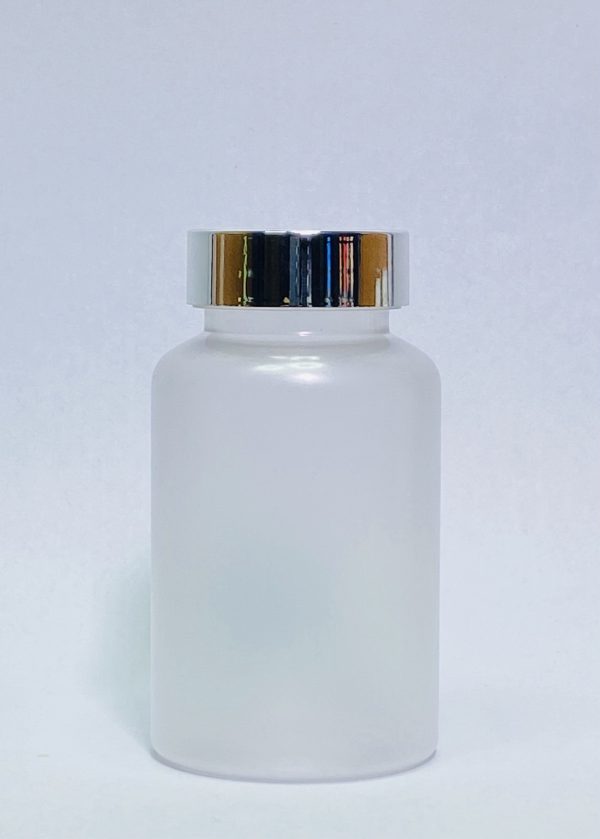 150ml - Frosted Matte Bottle with Metallic Silver Cap