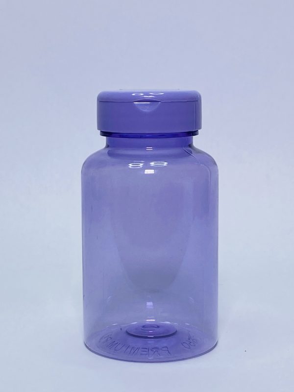 150ml - Transparent Purple Flip Cap Bottle