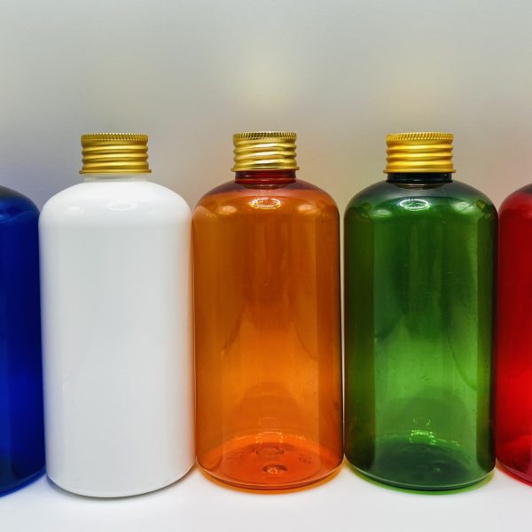 200ml – Liquid Colored Bottle with Gold Aluminum Cap