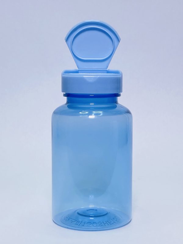 150ml - Transparent Blue Flip Cap Bottle - Image 2