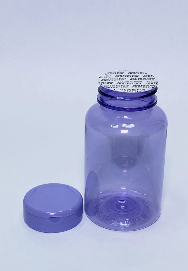 150ml - Transparent Purple Flip Cap Bottle - Image 3