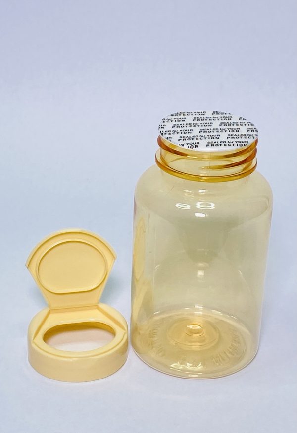 150ml - Transparent Orange Yellow Flip Cap Bottle - Image 3