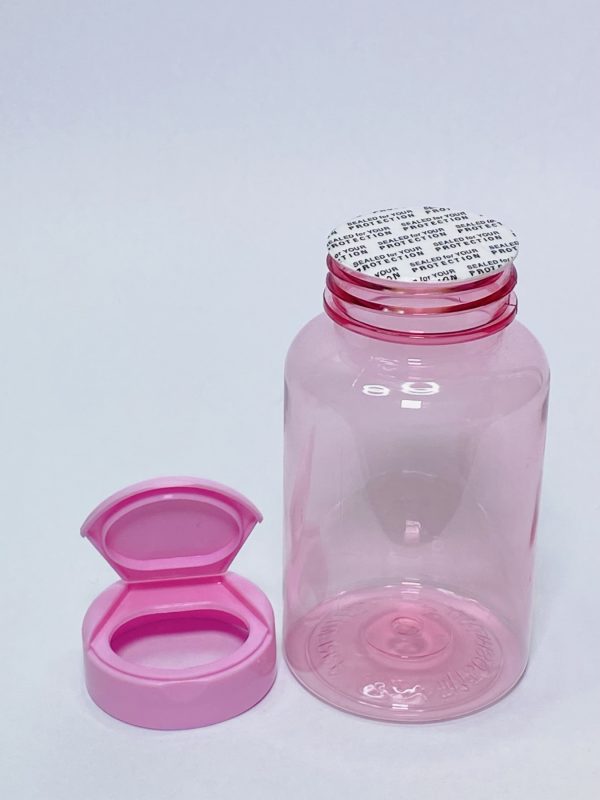 150ml - Transparent Pink Flip Cap Bottle - Image 3