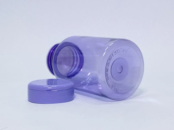 150ml - Transparent Purple Flip Cap Bottle - Image 5