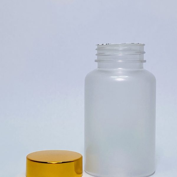 150ml – Frosted Matte Bottle with Metallic Gold Cap