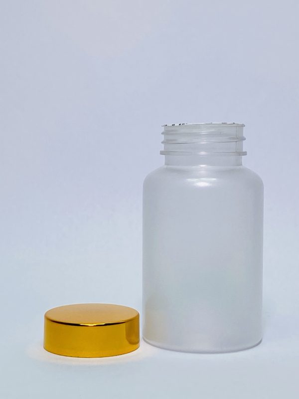 150ml - Frosted Matte Bottle with Metallic Gold Cap - Image 2