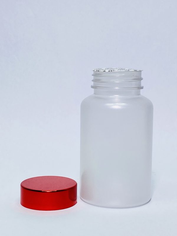 150ml - Frosted Matte Bottle with Metallic Red Cap - Image 2