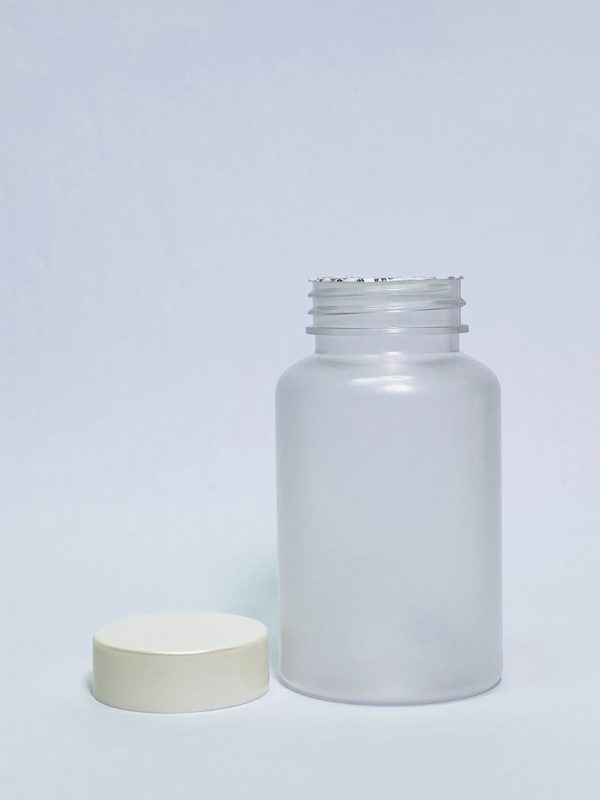 150ml - Frosted Matte Bottle with Pearl White Cap - Image 2