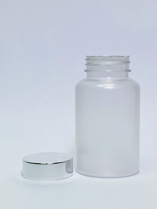 150ml - Frosted Matte Bottle with Metallic Silver Cap - Image 2