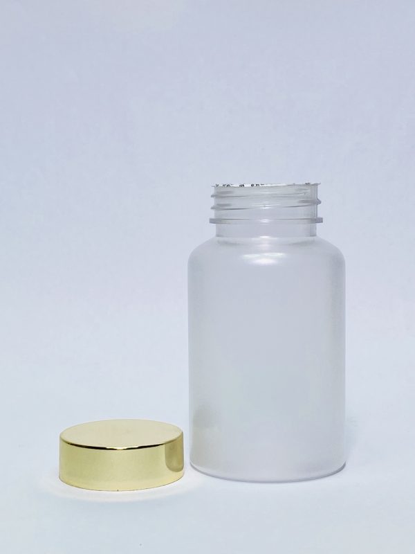 150ml - Frosted Matte Bottle with Light Gold Cap - Image 2