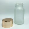 120ml - Frosted Glass MET Bottle with Light Blue Cap - Image 2