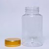 150ml - Transparent Bottle with Gold Linear Cap - Image 2