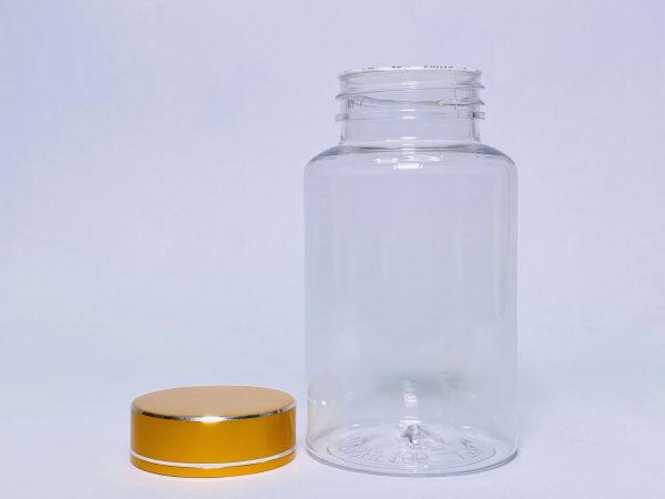 150ml - Transparent Bottle with Gold Linear Cap - Image 2