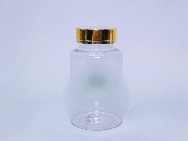 150ml - Transparent Bottle with Light Gold Linear Cap