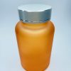 120ml - Frosted Glass Orange Bottle with Metallic Silver Cap - Image 2