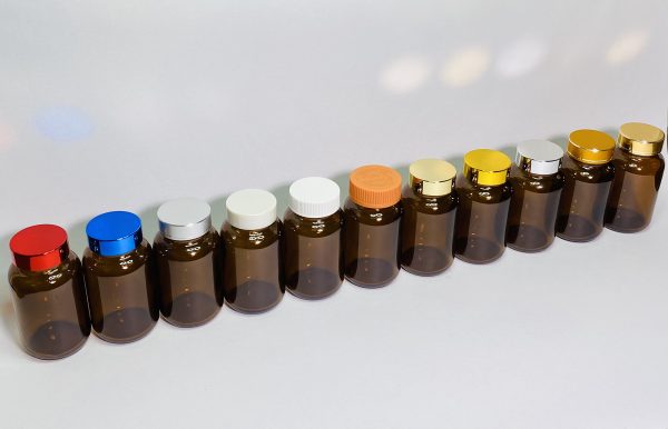 120ml - Light Amber Glass with Mix & Match Caps - Image 3