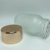120ml - Frosted Glass MET Bottle with Light Blue Cap - Image 3