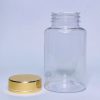 150ml - Transparent Bottle with Light Gold Linear Cap - Image 2