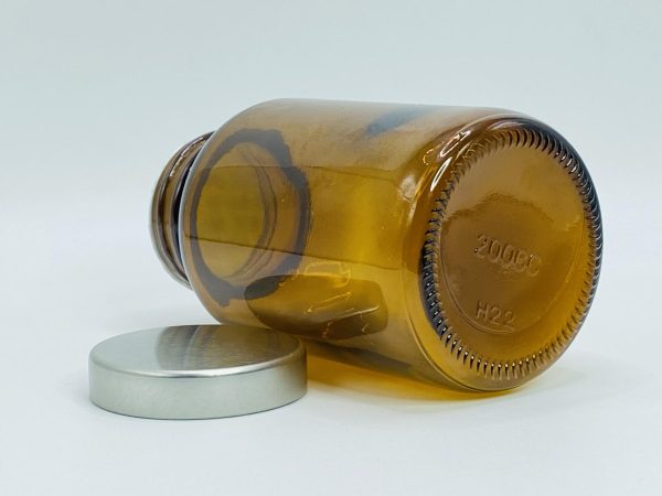 200ml - Light Amber Glass with Aluminum Cap - Image 3