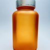 120ml - Frosted Glass Orange Bottle with Metallic Silver Cap
