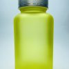 120ml - Frosted Glass Yellow Bottle with Metallic Silver Cap