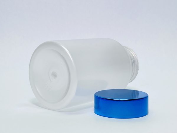 150ml - Frosted Matte Bottle with Metallic Blue Cap - Image 4