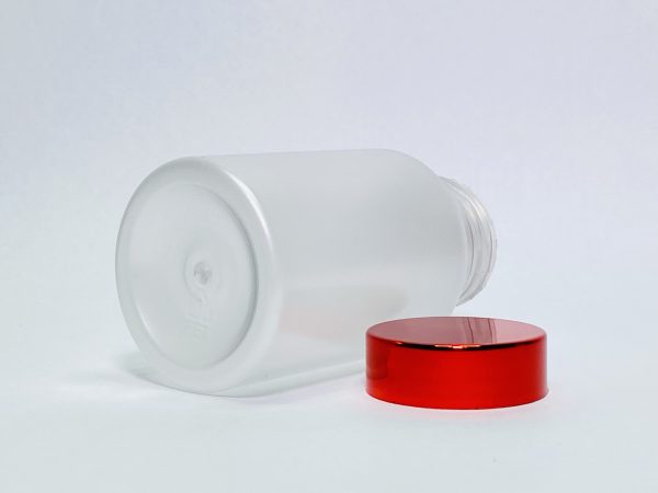 150ml - Frosted Matte Bottle with Metallic Red Cap - Image 4