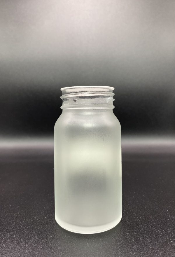 100ml - Frosted Glass Clear Bottle - Image 3